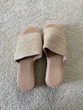 Coconuts by Matisse Beige Woven Slide Mules